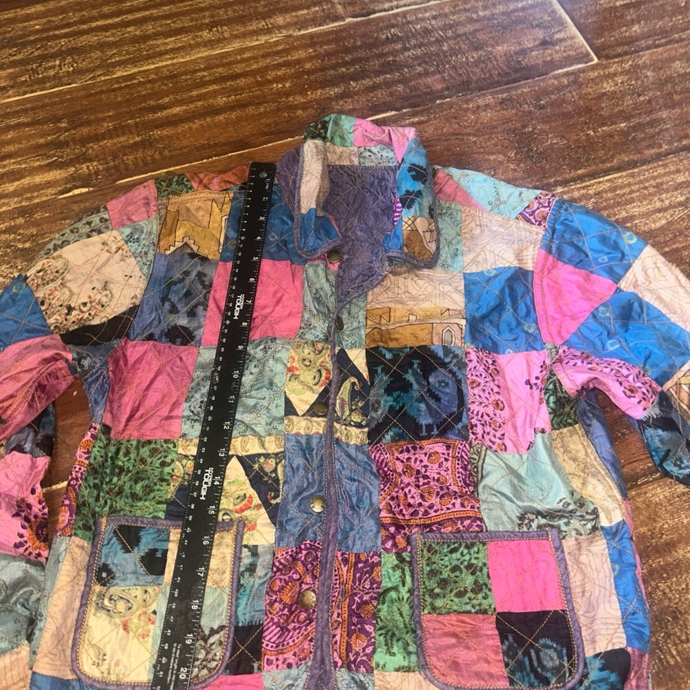 COPY - Medium Patchwork Jacket No Brand Long Sleeve Button Pickets Multicolored…